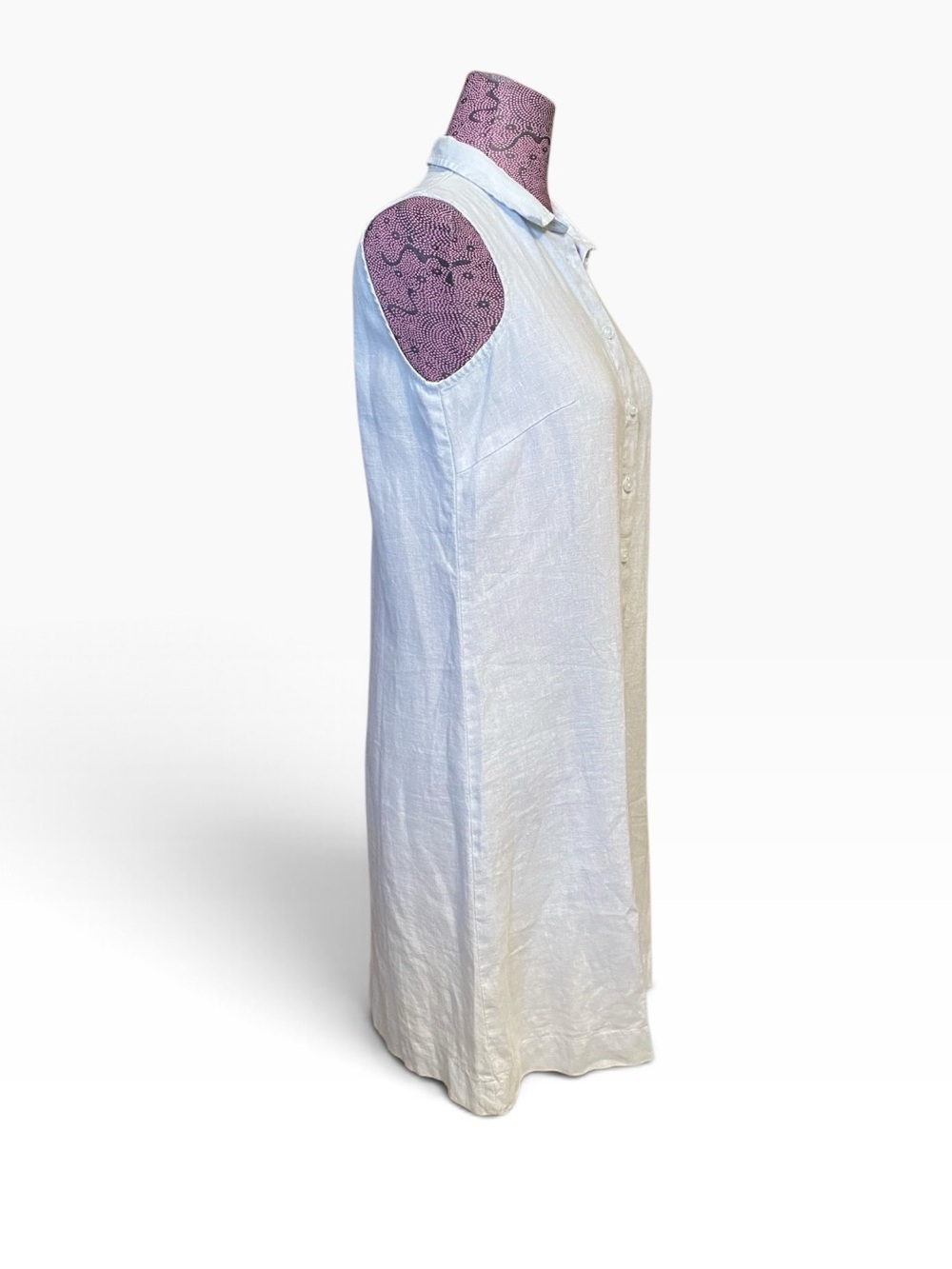Garnet Hill Light Blue Linen Dress - Picture 2 of 4